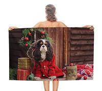 My Daily Serviette de bain en microfibre 80 x 130 cm, motif épagneul Cavalier King Charles - Serviette de plage absorbante à séchage rapide pour natation, douche, sport, voyage