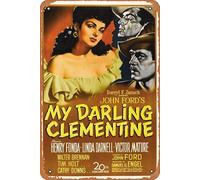 My Darling Clementine 1946 Plaque en métal rétro Décoration murale 30,5 x 20,3 cm