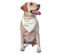 My Daughter in Law is My Favorite Child Spring Dog Bandanas Boy Bulk Puppy Foulard Réglable Doux Triangle Bavoirs Accessoires pour Petits Moyens Grands Chiens Chats Blanc