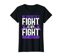 My Daughters Fight is My Fight Lupus Awareness Wear Violet T-Shirt Graphique avec Valeur