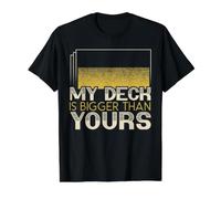 My Deck is Bigger Than Yours Card Collecting Trader T-Shirt Graphique avec Valeur, Homme, Noir, XL
