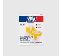 My Doct Récipient d'urine stérile 120 ml avec échantillonneur, compatible avec tube à essai, polypropylène, 1 pièce, bouchon à vis hexagonal M6, transparent