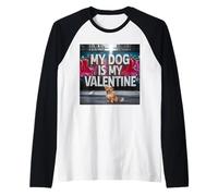 My Dog is My Valentine Maltipoo Street Graffiti Amoureux des Chiens Manche Raglan