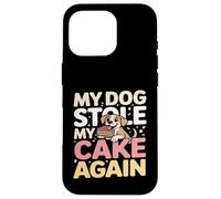 My Dog Stole My Cake Again Birthday Humour Coque pour iPhone 16 Pro
