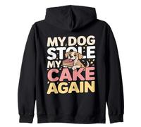 My Dog Stole My Cake Again Birthday Humour Sweat à Capuche