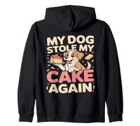 My Dog Stole My Cake Again Birthday Humour Sweat à Capuche