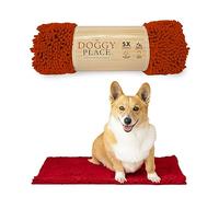 My Doggy Place Tapis en microfibre pour pattes boueuses de chien, 45,7 x 61 cm, rouge, tapis de nettoyage des pattes de chien, absorbant et à séchage rapide, passe au lave-linge et au sèche-linge, dos