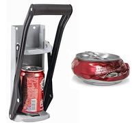 MY DREAMS Grand broyeur de canettes de 500 ml - Concasseur de canettes mural robuste - Durable et pratique - Broyeur manuel pour bière ou boissons gazeuses, argent et noir