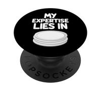 My Expertise Lies in Plates Plat Rond Vaisselle PopSockets PopGrip Adhésif