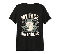 My Face Has Opinions Grenouille Sarcasme T-Shirt Haut de Gamme