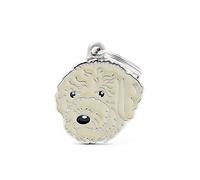 My Family Médaille personnalisé pour chien Made in Italy, Plaque pour chien avec gravure gratuite, émaillée à la main en métal, Collection Friends, 27x30 mm