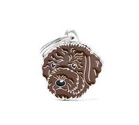My Family Médaille personnalisé pour chien Made in Italy, Plaque pour chien avec gravure gratuite, émaillée à la main en métal, Collection Friends, 27x30 mm