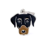 My Family Médaille pour chien Made in Italy, Dobermann, Collection Friends, 25x24 mm