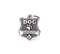 My Family Mèdaille pour chien personnalisé Made in Italy, Agent pour chien, Médaille pour chien avec gravure gratuite, Argent antique, Collection Bronx