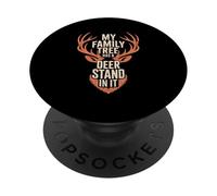 My Family Tree Has A Deer Stand in It Deer Huntlers PopSockets PopGrip Adhésif