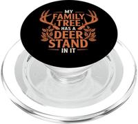 My Family Tree Has A Deer Stand in It Funny Buck Hunters PopSockets PopGrip pour MagSafe