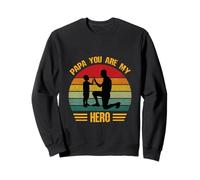 My Father is My Hero Retro Sunset Fête des Pères pour Papa et Fils Sweatshirt