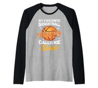 My Favorite Basketball Player Calls Me Dad Funny Fête des Pères Manche Raglan