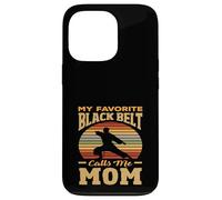 My Favorite Black Belt Calls Me Mom Karaté Arts Martiaux Coque pour iPhone 13 Pro