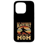 My Favorite Black Belt Calls Me Mom Karaté Arts Martiaux Coque pour iPhone 15 Pro
