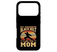 My Favorite Black Belt Calls Me Mom Karaté Arts Martiaux Coque pour iPhone 17 Pro