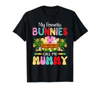 My Favorite Bunnies Call Me Mummy - Lapin de Pâques pour garçons et Filles T-Shirt Graphique avec Valeur, Homme, Noir, S