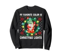 My Favorite Color is Christmas Lights Fun Christmas Sweaters Moches Sweatshirt