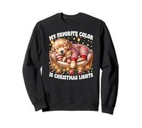 My Favorite Color is Christmas Lights Golden Retriever Dog Sweatshirt