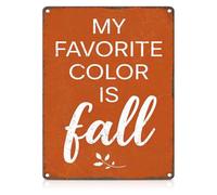 My Favorite Color Is Fall Autumn Tin Sign Gift 12x8 Inch