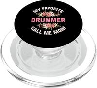 My Favorite Drummer Call Me Mom Kit Batterie Batteur PopSockets PopGrip pour MagSafe