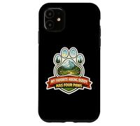 My Favorite Hiking Buddy Has Four Paws Hiker Dog Owner Randonnée Coque pour iPhone 11