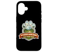 My Favorite Hiking Buddy Has Four Paws Hiker Dog Owner Randonnée Coque pour iPhone 16