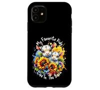 My Favorite Kids Live in The Barn Cute Goat Lover Tournesols Coque pour iPhone 11