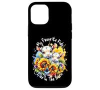 My Favorite Kids Live in The Barn Cute Goat Lover Tournesols Coque pour iPhone 12/12 Pro