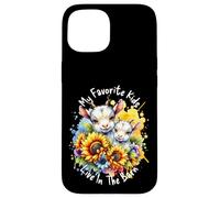 My Favorite Kids Live in The Barn Cute Goat Lover Tournesols Coque pour iPhone 15
