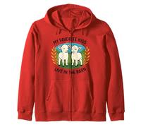 My Favorite Kids Live In The Barn Cute Lamb Funny Farm Humour Sweat à Capuche