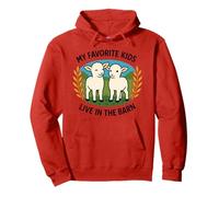My Favorite Kids Live In The Barn Cute Lamb Funny Farm Humour Sweat à Capuche