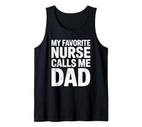 My Favorite Nurse Calls Me Dad Fathers Day American Flag Débardeur