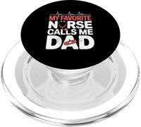 My Favorite Nurse Calls Me Dad Fathers Day American Flag PopSockets PopGrip pour MagSafe