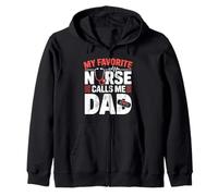 My Favorite Nurse Calls Me Dad Fathers Day American Flag Sweat à Capuche