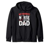 My Favorite Nurse Calls Me Dad Fathers Day American Flag Sweat à Capuche