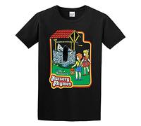My Favorite Nursery Rhymes Men's Cotton T-Shirt Black Shirt Top Tee XXL