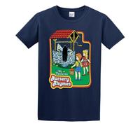 My Favorite Nursery Rhymes Men's Cotton T-Shirt Navy Shirt Top Tee XXL