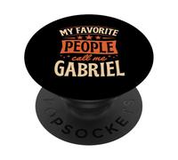 My Favorite People Call Me Gabriel Nom personnalisé PopSockets PopGrip Adhésif