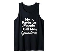 My Favorite People Call Me Grandma Cœur Motif Lettres Débardeur
