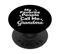 My Favorite People Call Me Grandma Cœur Motif Lettres PopSockets PopGrip Adhésif
