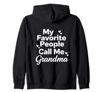 My Favorite People Call Me Grandma Cœur Motif Lettres Sweat à Capuche