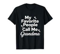 My Favorite People Call Me Grandma Cœur Motif Lettres T-Shirt