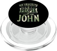 My Favorite People Call Me John Nom personnalisé PopSockets PopGrip pour MagSafe