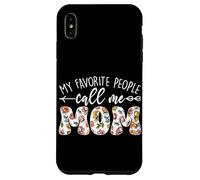 My Favorite People Call Me Mom Fête des Mères Floral Mama Coque pour iPhone XS Max